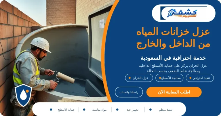 عزل خزانات المياه من الداخل والخارج