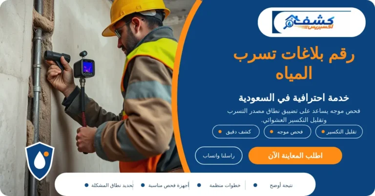 رقم بلاغات تسرب المياه