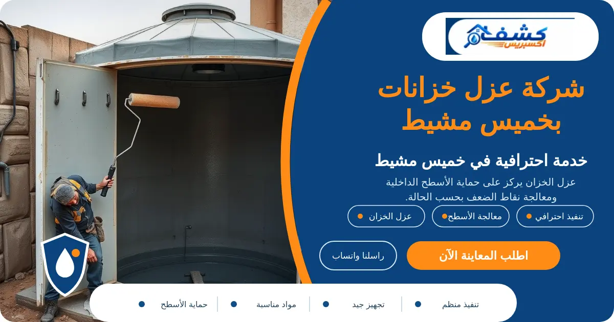 شركة عزل خزانات بخميس مشيط أثناء تجهيز فتحات المواسير قبل العزل